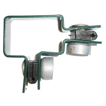 Clamp for metal fence with fixing bolts green (Ral6005)