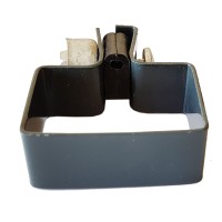 Clamp for metal fence with fastening screws grey (Ral7016)