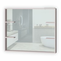 Pakabinamas veidrodis su lentynėlėmis BROOKLYN BRM-100 baltas