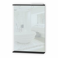 Pakabinamas veidrodis su lentynėle BROOKLYN BRM-55 juodas