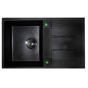 Granitinė plautuvė VIGA3T black pearl SU SIFONU Granitinė plautuvė VIGA3T black pearl SU SIFONU