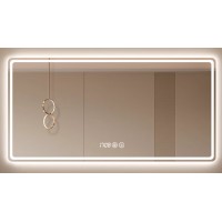 Veidrodis 30635 LED išmanus su funkcija nuo rasojimo, laikrodžiu ir termometru