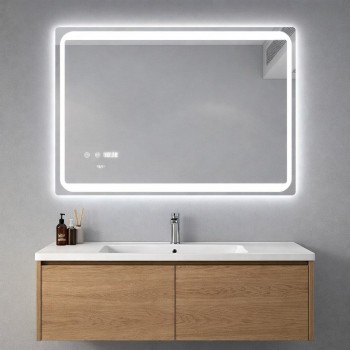 Mirror 45630 LED smart with anti-fog function, clock and thermometer