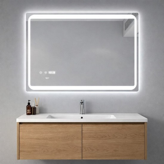 Mirror 45630 LED smart with anti-fog function, clock and thermometer