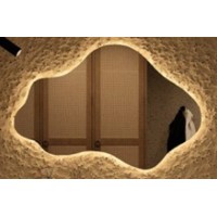 CLOUD LED SMART mirror with anti-fog function, clock and thermometer