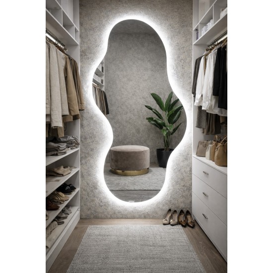 FORTUNE LED SMART mirror with anti-fog function, clock and thermometer