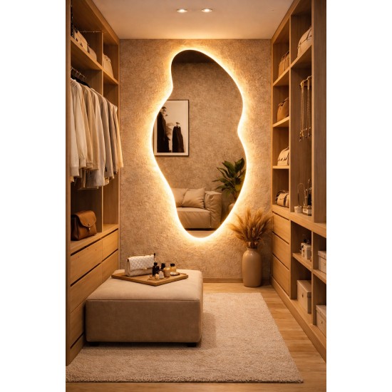 Mirros SANA LED SMART with anti-fog function, clock and thermometer