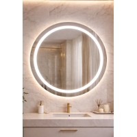 Veidrodis 45628 LED išmanus su funkcija nuo rasojimo, laikrodžiu ir termometru