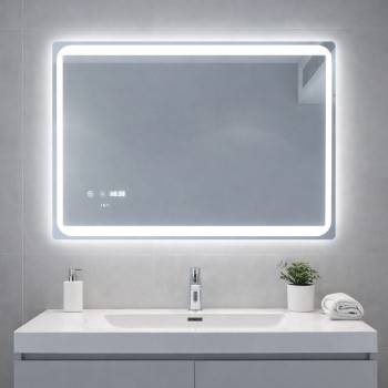 Mirror 45631 LED smart with anti-fog function, clock and thermometer