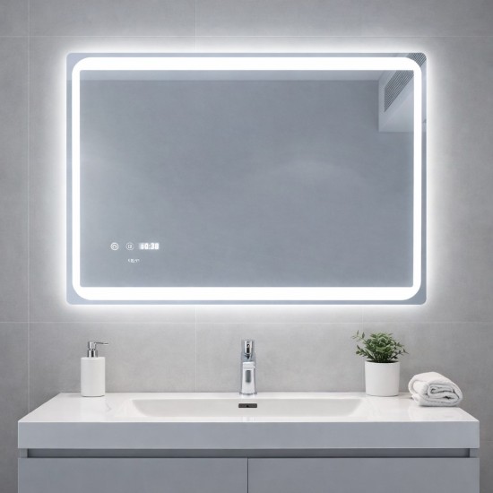 Mirror 45631 LED smart with anti-fog function, clock and thermometer