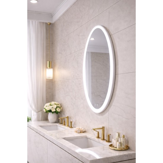 Veidrodis AG001 su LED apšvietimu 600x24