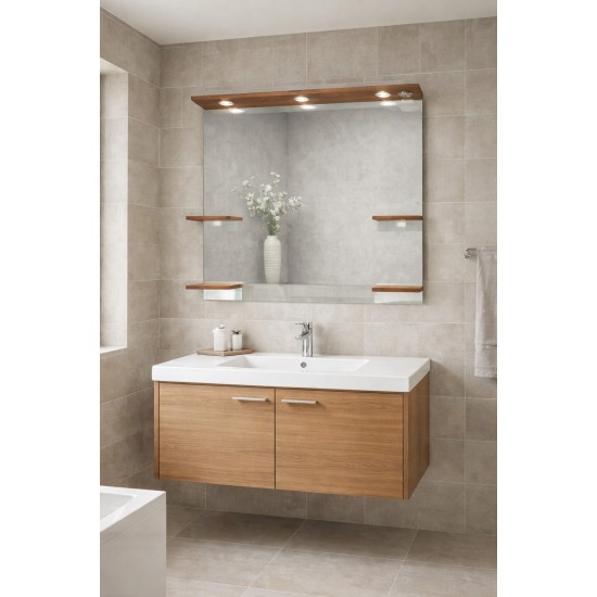 Mirror F1000831 with shelves and lighting