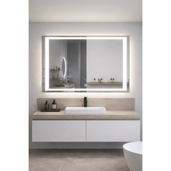 Mirror F902 PLUS LED with anti-fog function and clock