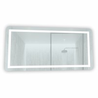 Veidrodis FS612 LED IŠMANUS su funkcija nuo rasojimo, laikrodžiu ir termometru