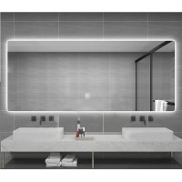 Veidrodis LDH1014 LED išmanus su funkcija nuo rasojimo, laikrodžiu ir termometru