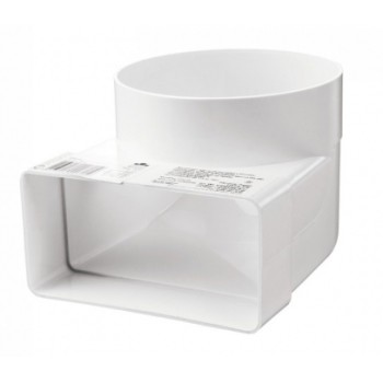 Alkūnė stačiakampė-apvali 110x55 d100 521P Alkūnė stačiakampė-apvali 110x55 d100 521P