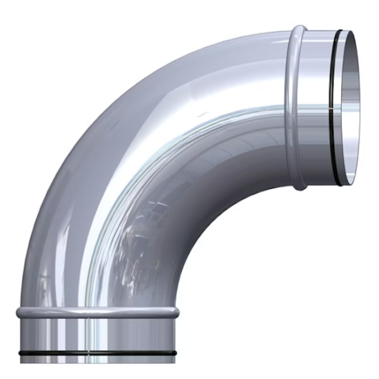 Presēts līkums kanālam D125/90