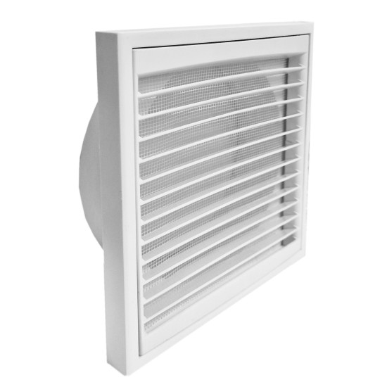 Ventilation grille with outlet d150(176x176)
