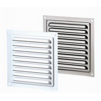 Grotelė metalinė (su tinkleliu, balta) 125x125