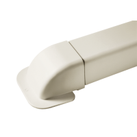 Užbaigimas kanalo kampinis prie sienos 90x65mm, baltas