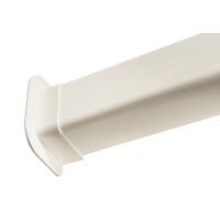 Užbaigimas kanalo tiesus prie sienos 90x65mm, baltas