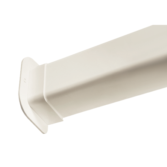 Užbaigimas kanalo tiesus prie sienos 90x65mm, baltas