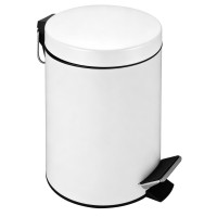 Trash can COMBO 3L stainless steel, white