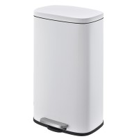Waste bin FIRENZE-12L stainless steel white