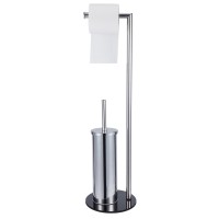 Toilet brush FLORO1690 black glass stainless steel