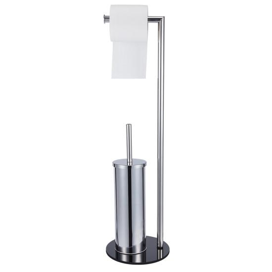 Toilet brush FLORO1690 black glass stainless steel