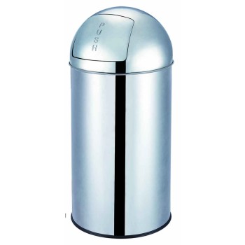 Trash can SOLO-50L stainless steel chrome