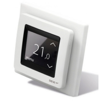 DEVIreg™ Touch baltas, 5...45 °C, grindų ir patalpos jutiklis, 16 A (termostatas)