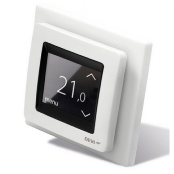 DEVIreg™ Touch white, +5...+45 °C, floor+room sensor, 16 A (thermostat)