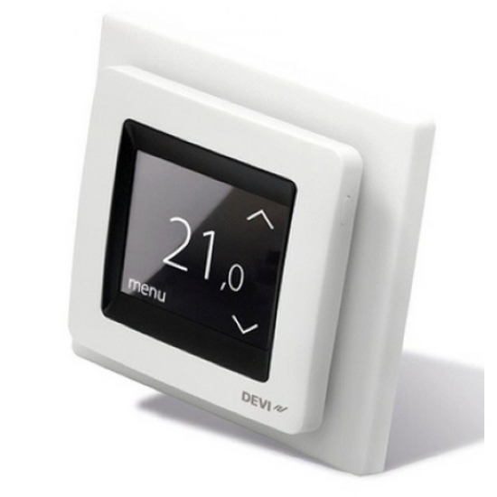 DEVIreg™ Touch baltas, 5...45 °C, grindų ir patalpos jutiklis, 16 A (termostatas)