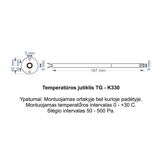 Jutiklis ortakio temperat. TG-K330