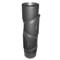 Alkūnė kamino D130 4seg reg 0-90 su pravala