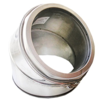 Alkūnė kaminui nerūd. pl. 45-200 dvisienė izoliuota Alkūnė kaminui nerūd. pl. 45-200 dvisienė izoliuota