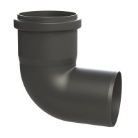 Alkūnė STARR dūmtraukio vienasienė d80, 87 juoda 