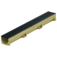 Gutter h-10cm, L-100cm, B125 with cast iron. ACO Euroline
