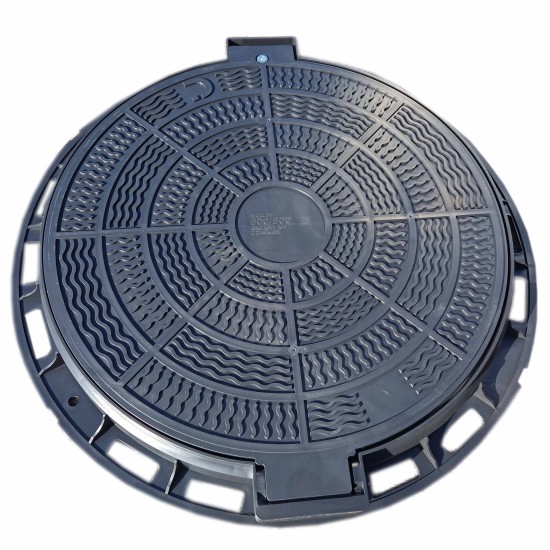 Plastic manhole cover 800/600 black