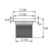 Dalis trapo TECEdrainpoint S virš.150mm su grot. įklijuojama plytele plate