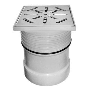 Trapas su nerūd. plieno grotelėm DN50 vertikalus, reguliuojamas aukštis