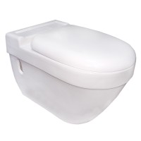 The toilet is suspended in 2001E