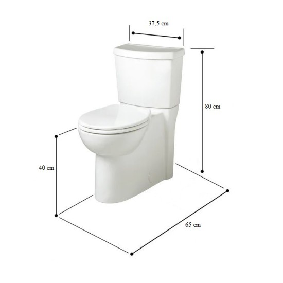 Toilet 8004H with washbasin and faucet