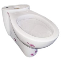 Promotion! The bottom of the toilet is decorated