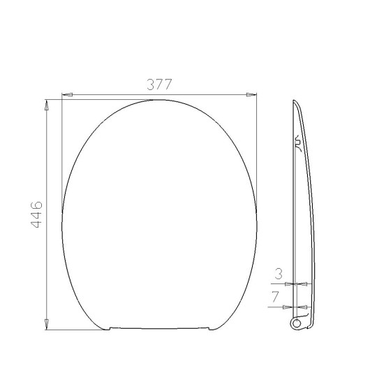 Toilet seat DU06 slow