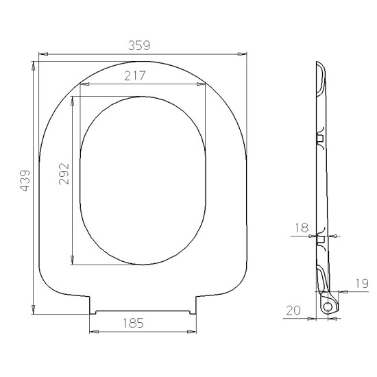 Toilet seat DU09 slow