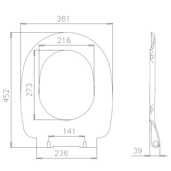 Toilet seat DU019 slow