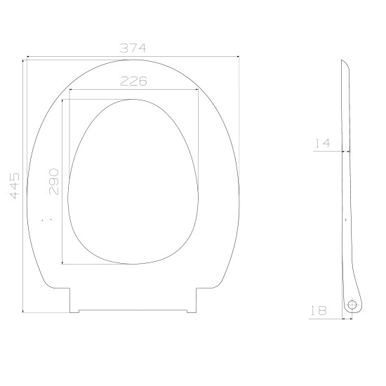 Toilet seat DU26 slow