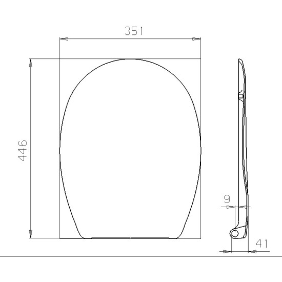Tualetes poda vāks DU01 lēns